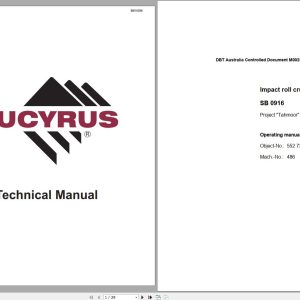 CAT Bucyrus Impact Roll Crusher SB0916 Operating Manual BI616398
