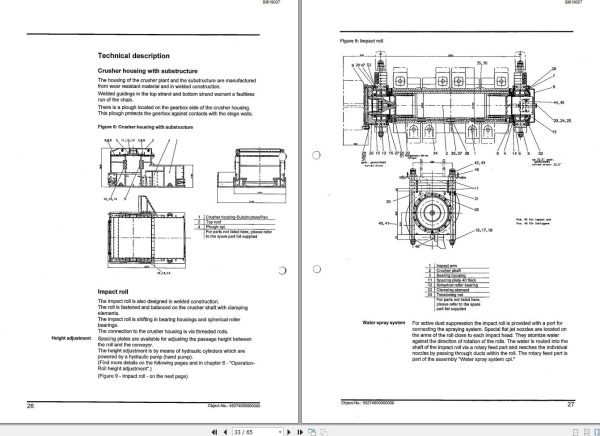CAT Bucyrus Impact Roll Crusher SK1118 Operating Manual BI619007 1