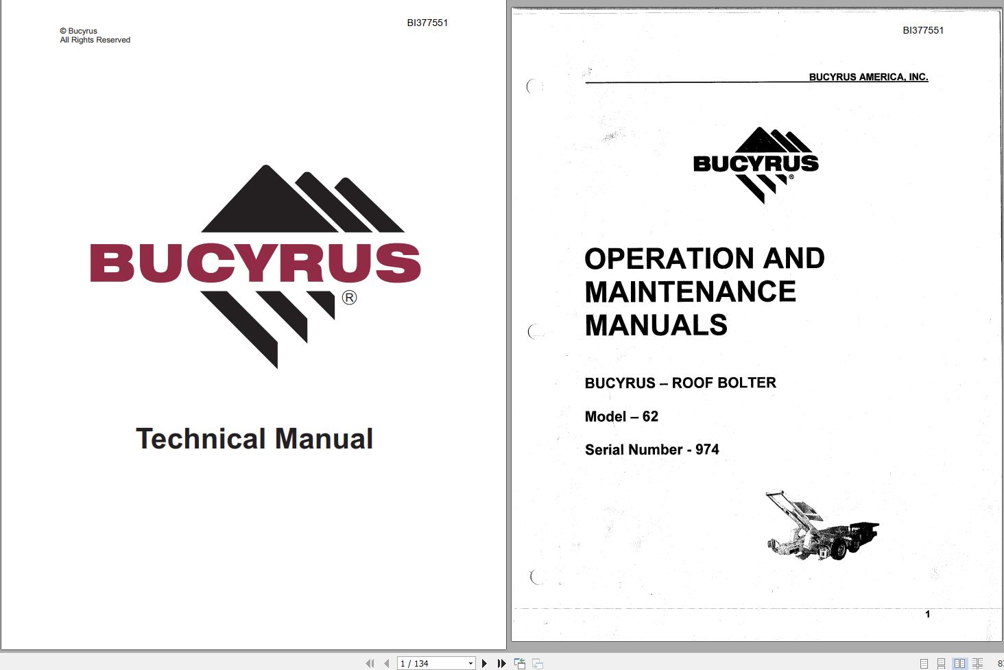 CAT Bucyrus LRB 15AR Operation And Maintenance Manual BI377551