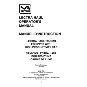 CAT Bucyrus Lectra Haul Operators Manual BI007413 EN FR