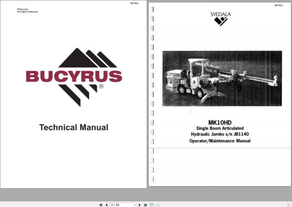 CAT Bucyrus MK10HD Operation And Maintenance Manual BI615924
