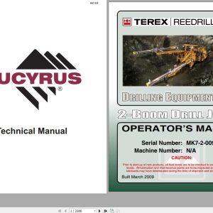 CAT Bucyrus MK7 2 Boom Operator Manual BI621998