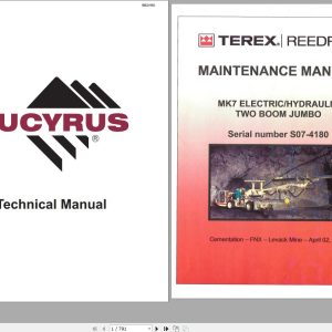 CAT Bucyrus MK7 Electric Hydraulic Two Boom Maintenance Manual BI621992