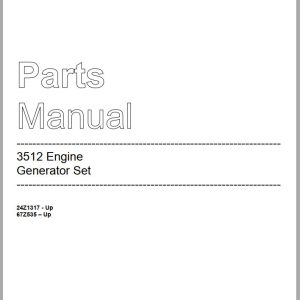 CAT Engine Generator Set 3512 Parts Manual SEBP1548 05 1992
