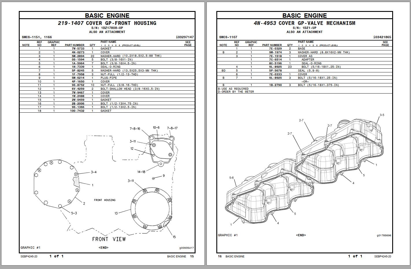 CAT Generator Set 3406C Parts Manual SEBP424520 2009