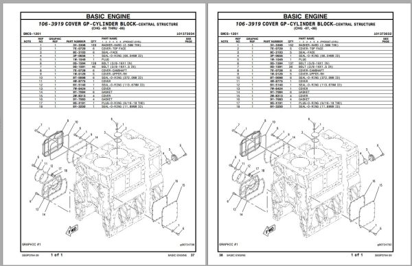 CAT Generator and Industrial Engine G3606 Parts Manual SEBP3764 39 2001 1