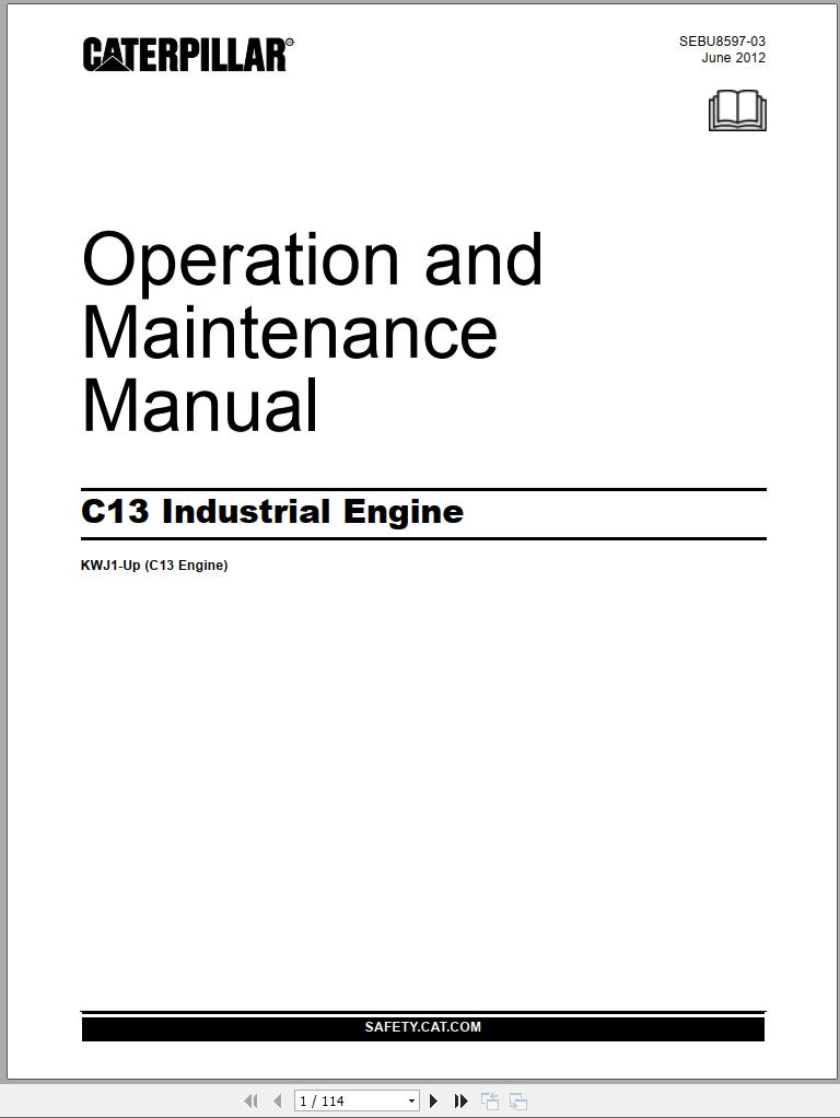 CAT Industrial Engine C13 Operation and Maintenance Manual SEBU8597 03 2012