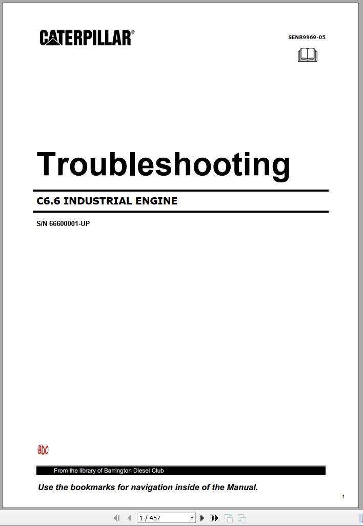 CAT Industrial Engine C6.6 Troubleshooting Manual