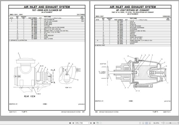 CAT Industrial Engine G3406 Natural Gas Parts Manual SEBP1772 71 2007 1