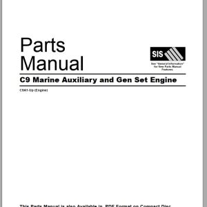 CAT Marine Auxiliary and Gen Set Engine C9 Parts Manual SEBP4001 40 2009