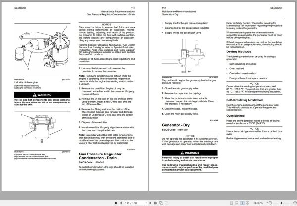 CAT Marine Auxiliary and Generator Set Engines 3512C 3516C Operation and Maintenance Manual SEBU8224 08 2014 1