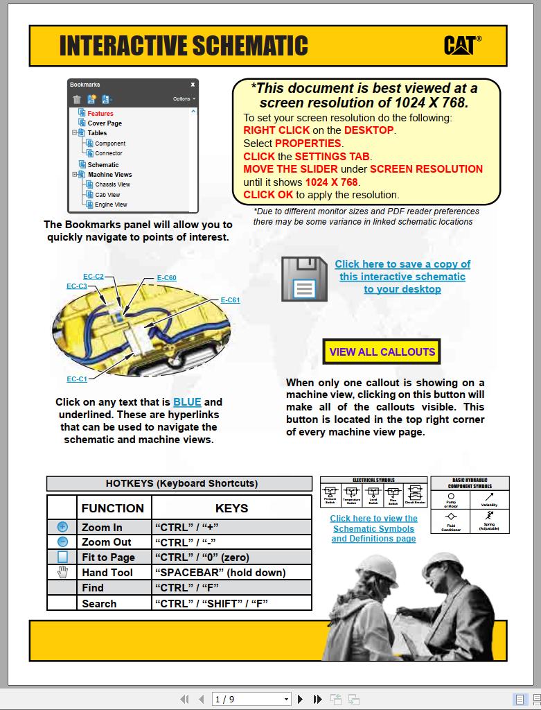 CAT Motor Grader 12M 120M 14M 140M 16M 160M Electrical System Schematic