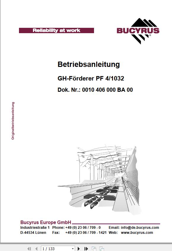 CAT Plow GH 1600 Longwall System Operation And Maintenance Manual BI001784 DE