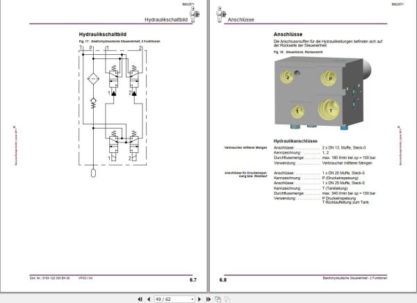 CAT Plow GH 1600 PF 4 1032 Electrohydraulic Control Unit 2 Functions Operating Manual BI623571 DE 1