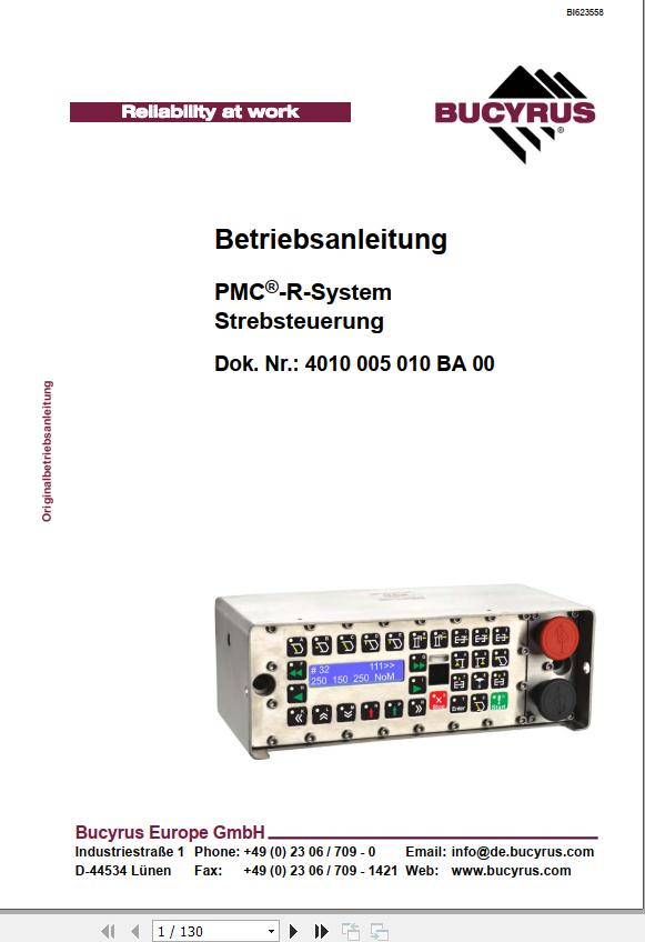 CAT Plow GH 1600 PF 4 1032 PMC R Operating Manual BI623558 DE