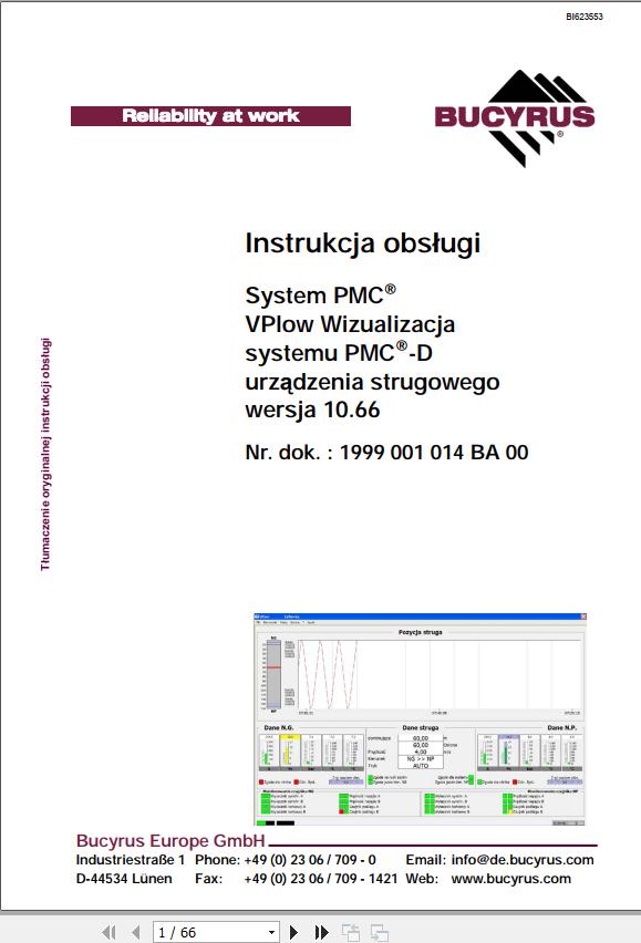 CAT Plow GH 1600 PF 4 1032 PMC System VPlow PMC D Version 10.66 Operation And Maintenance Manual BI623553 PL