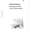 CAT Plow RHH 800 PF 3 822 RHH Conveyor PF 3 822 Operating Manual BI623969 DE