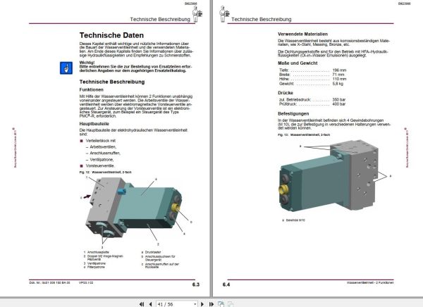 CAT Plow RHH 800 PF 3 822 Water Valve Unit 2 Function Operation And Maintenance Manual BI623998 DE 1