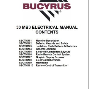 CAT Roof Support 30MB3 Electrical Operation And Maintenance Manual BI620101