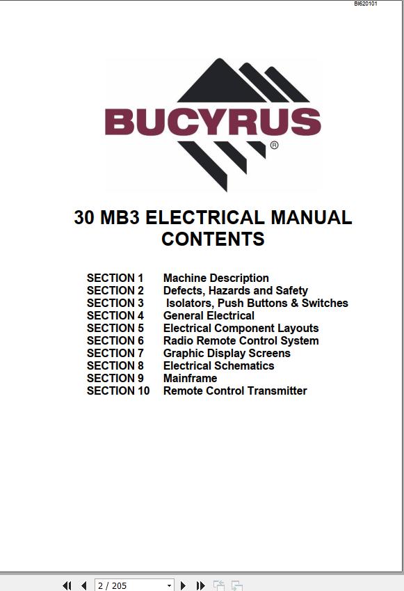 CAT Roof Support 30MB3 Electrical Operation And Maintenance Manual BI620101