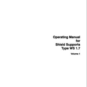 CAT Roof Support Component For Shield Support WS 1.7 Operation Manual BI633987
