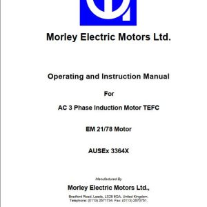 CAT Roof Support EM 21 78 Motor Operation And Maintenance Manual BI619304