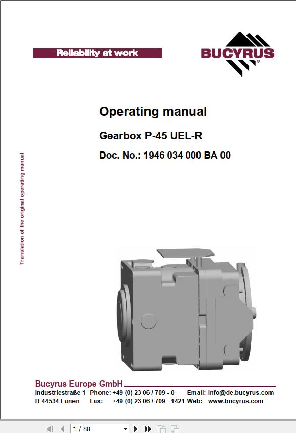 CAT Roof Support RSF AFC Plow Operation And Maintenance Manual BI628465