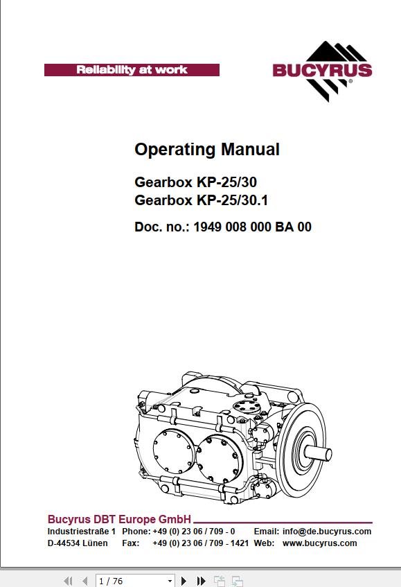 CAT Roof Support RSG AFCPF4 Operation And Maintenance Manual BI628491 EN DE CZ