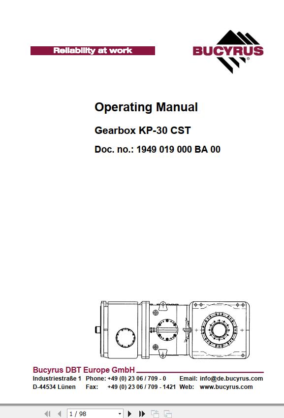 CAT Roof Support RSG AFCPF6 Operation And Maintenance Manual BI628493 EN DE CZ