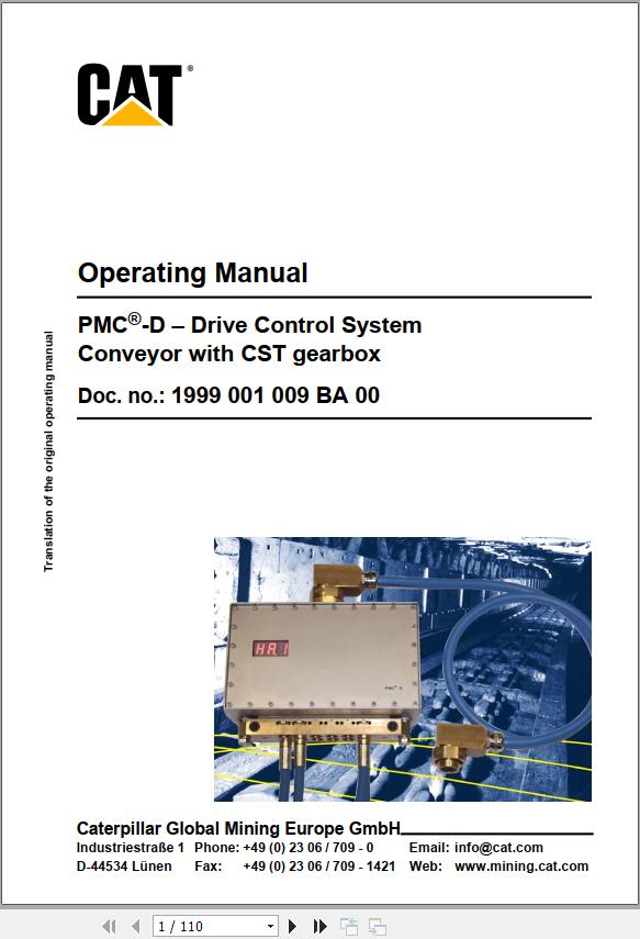 CAT Roof Support RSG Other Operation And Maintenance Manual BI001770