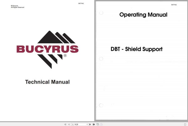 CAT Roof Support Shield Support Operation And Maintenance Manual BI377402