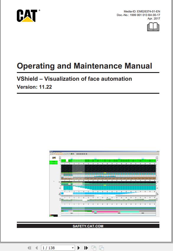 CAT Roof Support VShield Version 11.22 Operation And Maintenance Manual EM026374