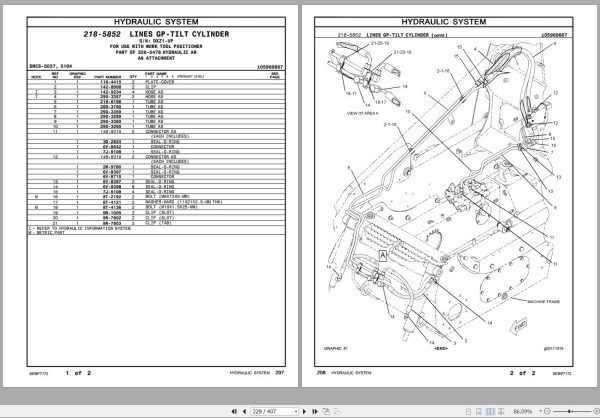 CAT Skid Steer Loader 226B3 Parts Manual SEBP7172 2014 1