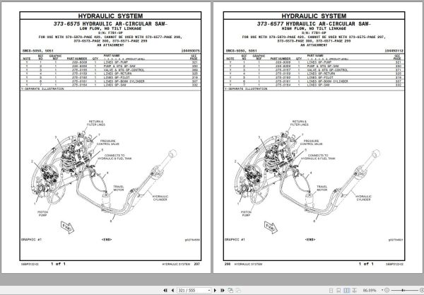 CAT Track Feller Buncher 521B Parts Manual SEBP5122 02 2012 1
