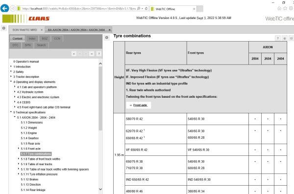CLAAS WebTIC Offline EN 09.2022 Operator Manual Repair Manual Service Documentation EN DVD 1