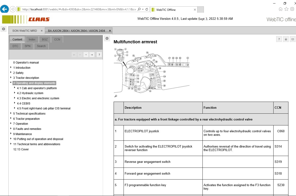 CLAAS WebTIC Offline EN 09.2022 Operator Manual Repair Manual Service Documentation EN DVD 5
