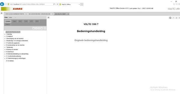 CLAAS WebTIC Offline NL 10.2022 Operator Manual Repair Manual Service Documentation DVD 2