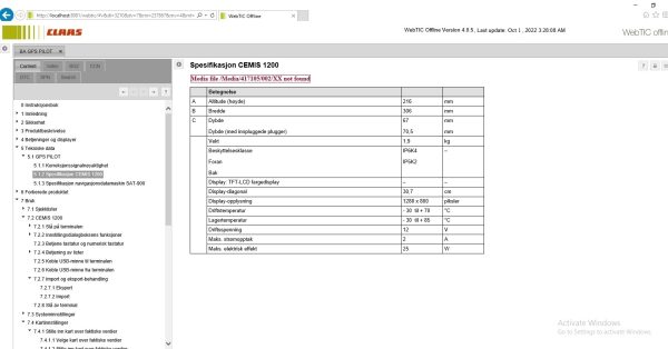 CLAAS WebTIC Offline NO 10.2022 Operator Manual Repair Manual Service Documentation DVD 3