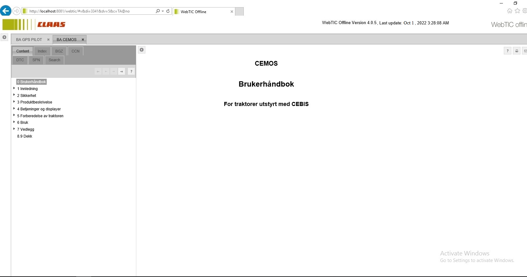CLAAS WebTIC Offline NO 10.2022 Operator Manual Repair Manual Service Documentation DVD 4
