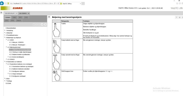 CLAAS WebTIC Offline NO 10.2022 Operator Manual Repair Manual Service Documentation DVD 5