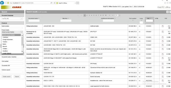 CLAAS WebTIC Offline TH 10.2022 Operator Manual Repair Manual Service Documentation DVD 2
