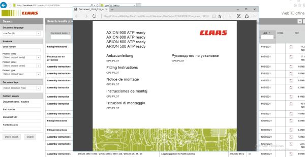 CLAAS WebTIC Offline TH 10.2022 Operator Manual Repair Manual Service Documentation DVD 3