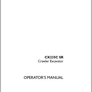 Case Crawler Excavator CX235C Operators Manual 04.2013