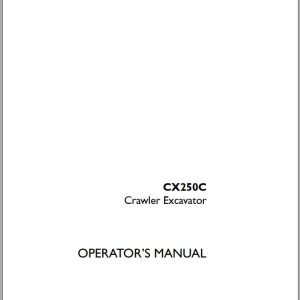 Case Crawler Excavator CX250C Operators Manual 04.2013