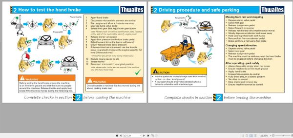 Case THWAITES Dumpers Mach 497 569 Operators Manual 1