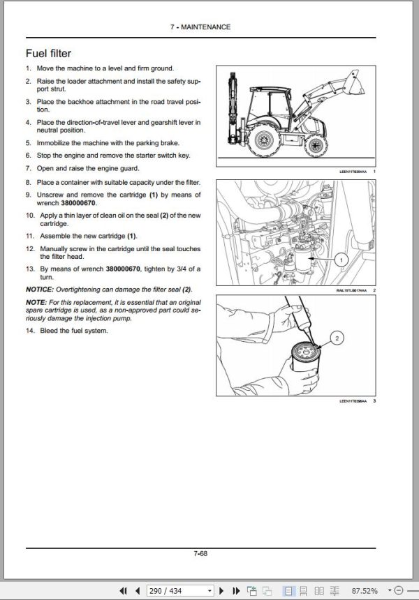 Case Tractor Loader Backhoe 580T 580ST 590ST 695ST Tier 3 Operators Manual 10.2015 1
