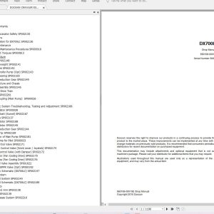 Doosan DX700LC Shop Manual 950106 00013E