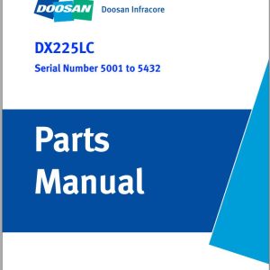 Doosan Excavator DX225LC Parts Manual 5001 to 5432 K1015437CEF 1 07.2009 EN FR