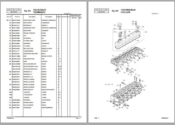 Doosan Excavator DX225LCA Parts Manual 5001 and up K1049154CEF 12.2012 1 1