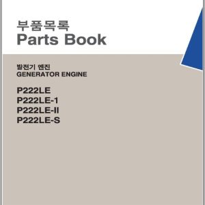 Doosan Generator Engine P22LE P222LE 1 P222LE II P222LE S Parts Book 06.2007 EN KR